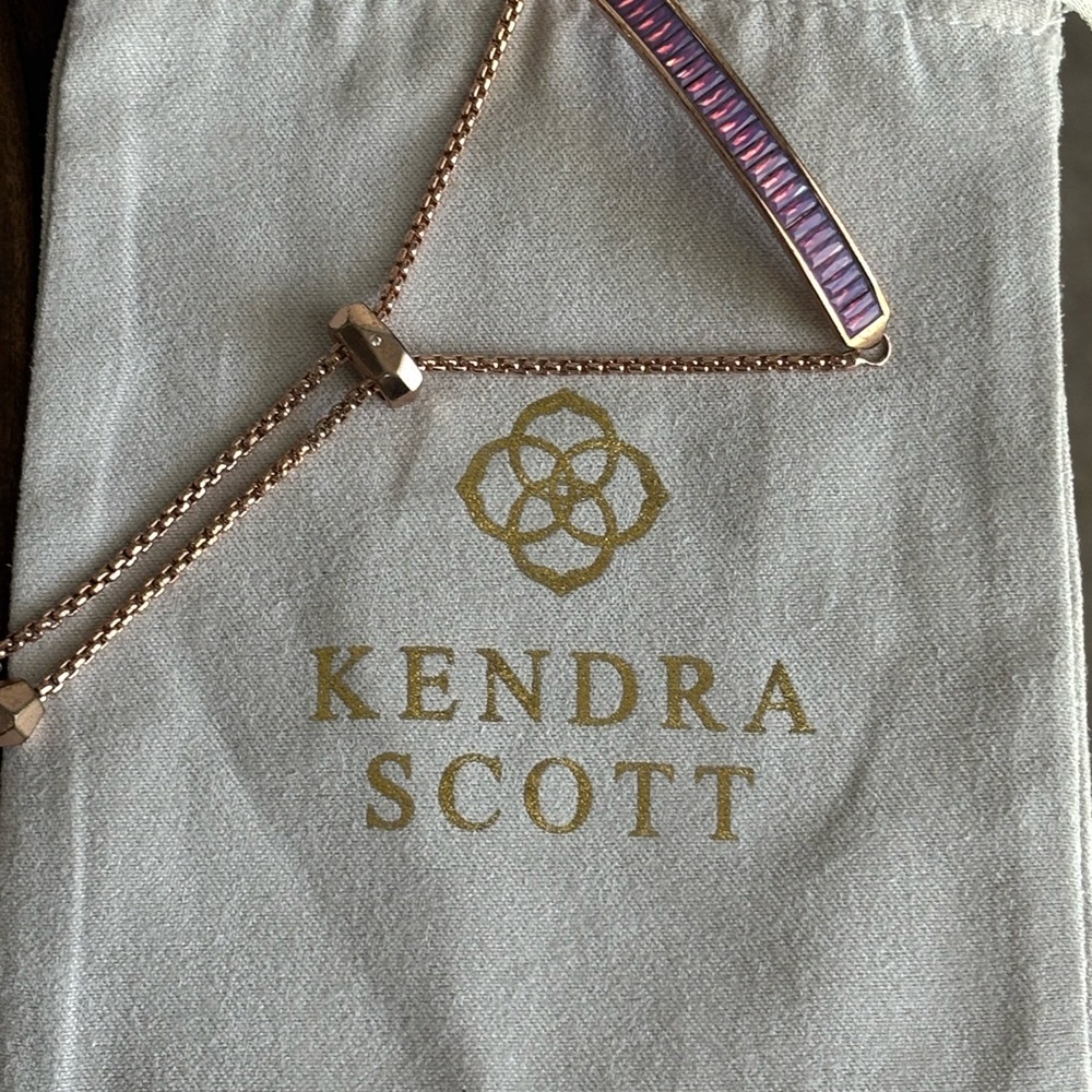 Kendra Scott Purple and Rose Gold Bracelet